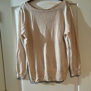 Beautiful light pink sweater with crisscross back